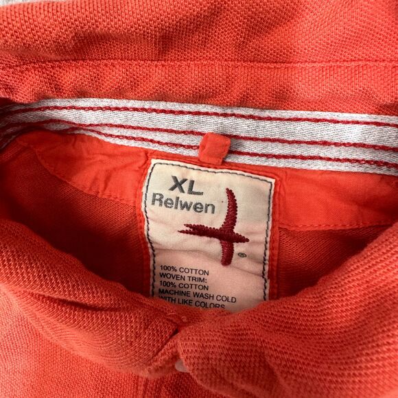 Relwen Polo Shirt Men Extra Large Knit Slot Soft Pocket 3 Button Golf Casual - Picture 4 of 12